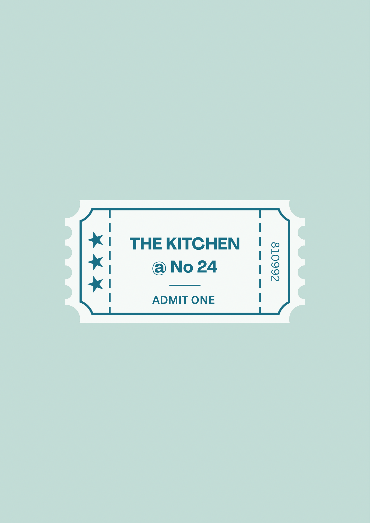 Cinema Ticket Kitchen Print