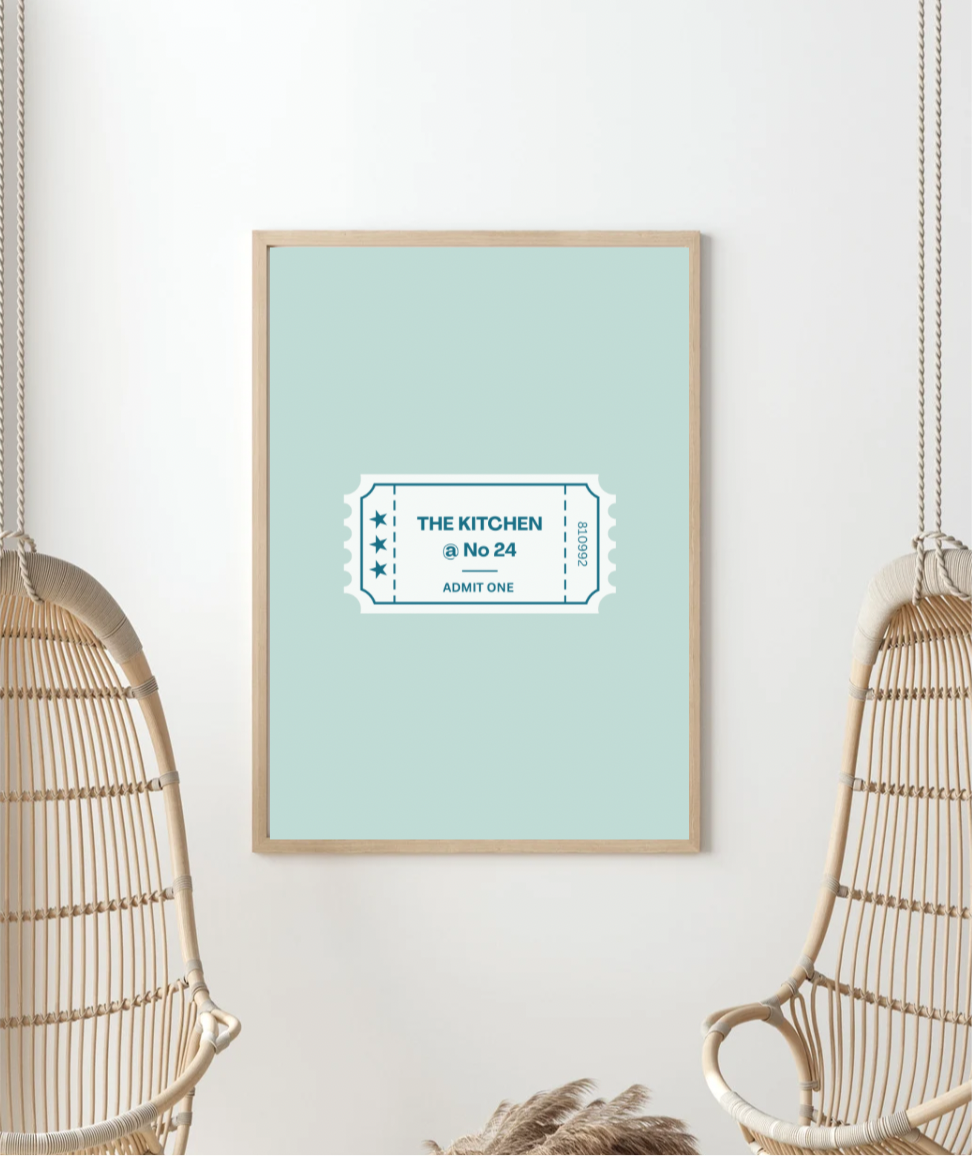 Cinema Ticket Kitchen Print
