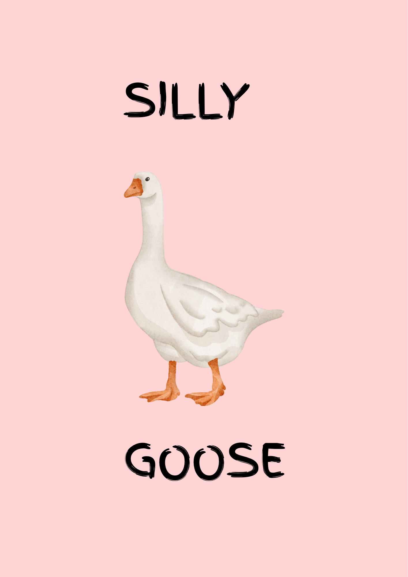 Silly Goose Wall Print