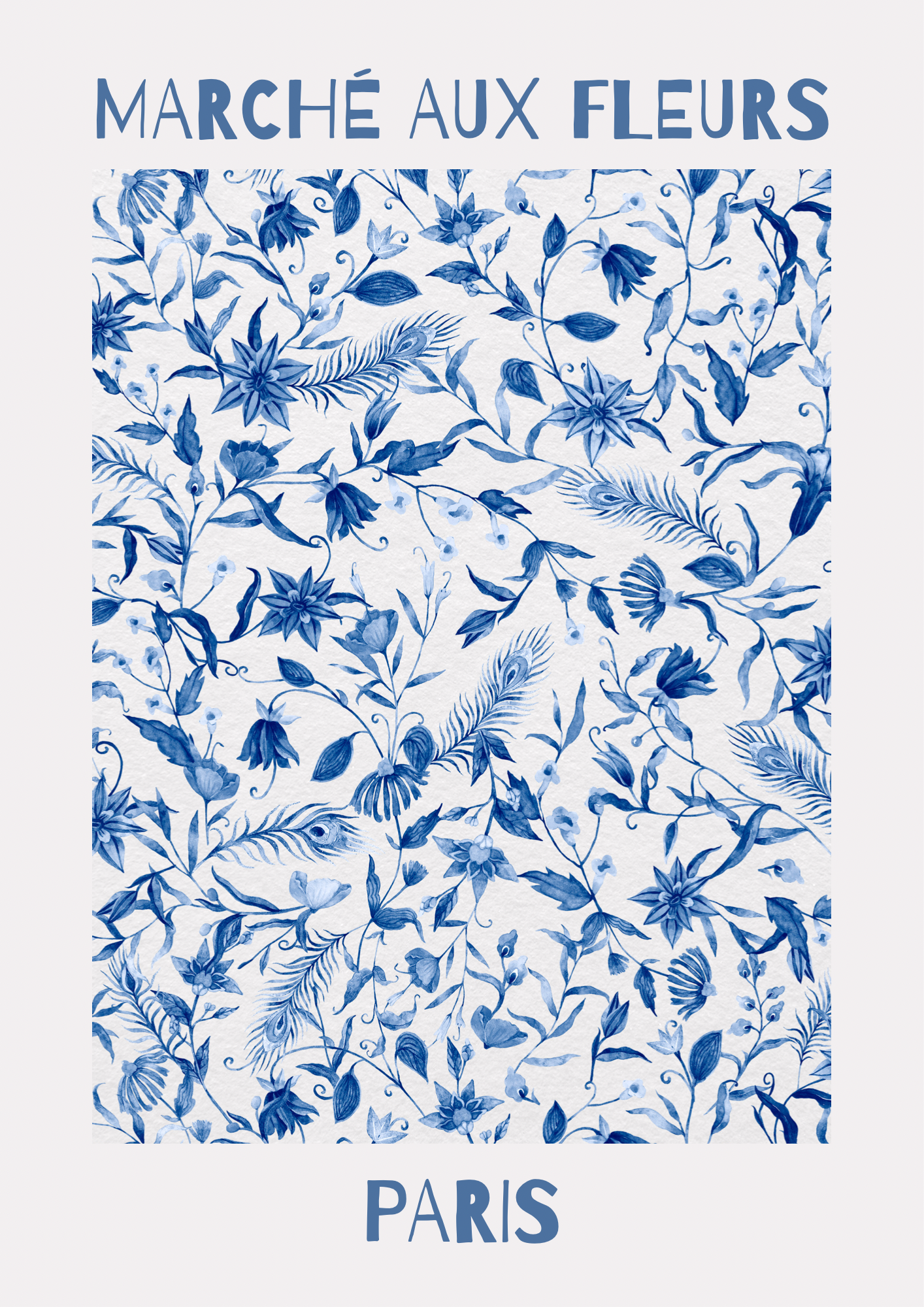 Flower Market, Marché aux Fleurs Print