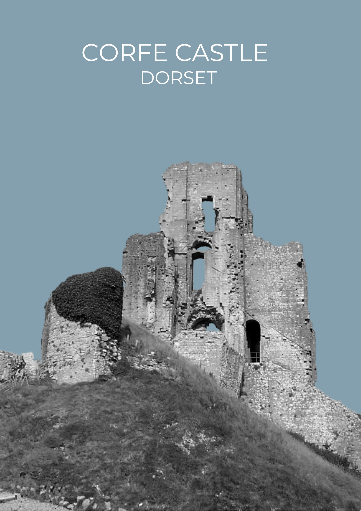 Corfe Castle, Devon, Wall Print