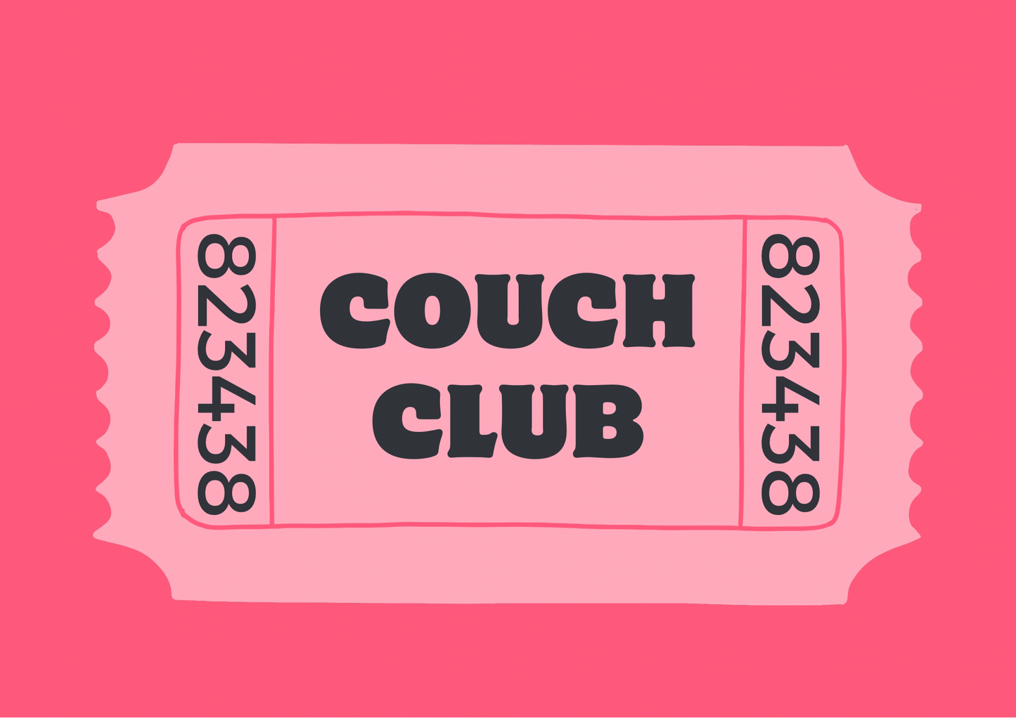 Cinema Ticket Couch Club Wall Print