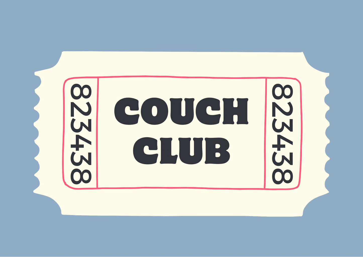Cinema Ticket Couch Club Wall Print