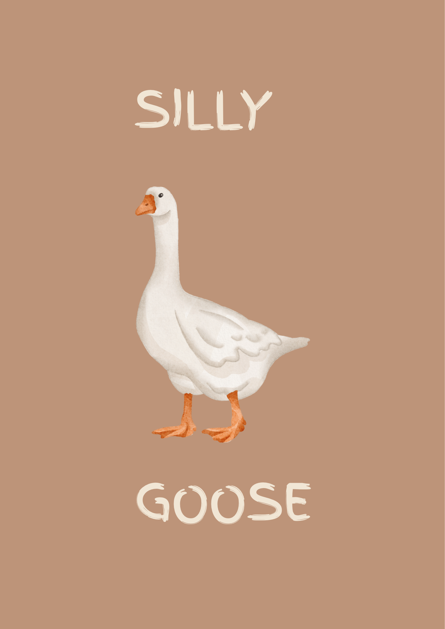 Silly Goose Wall Print