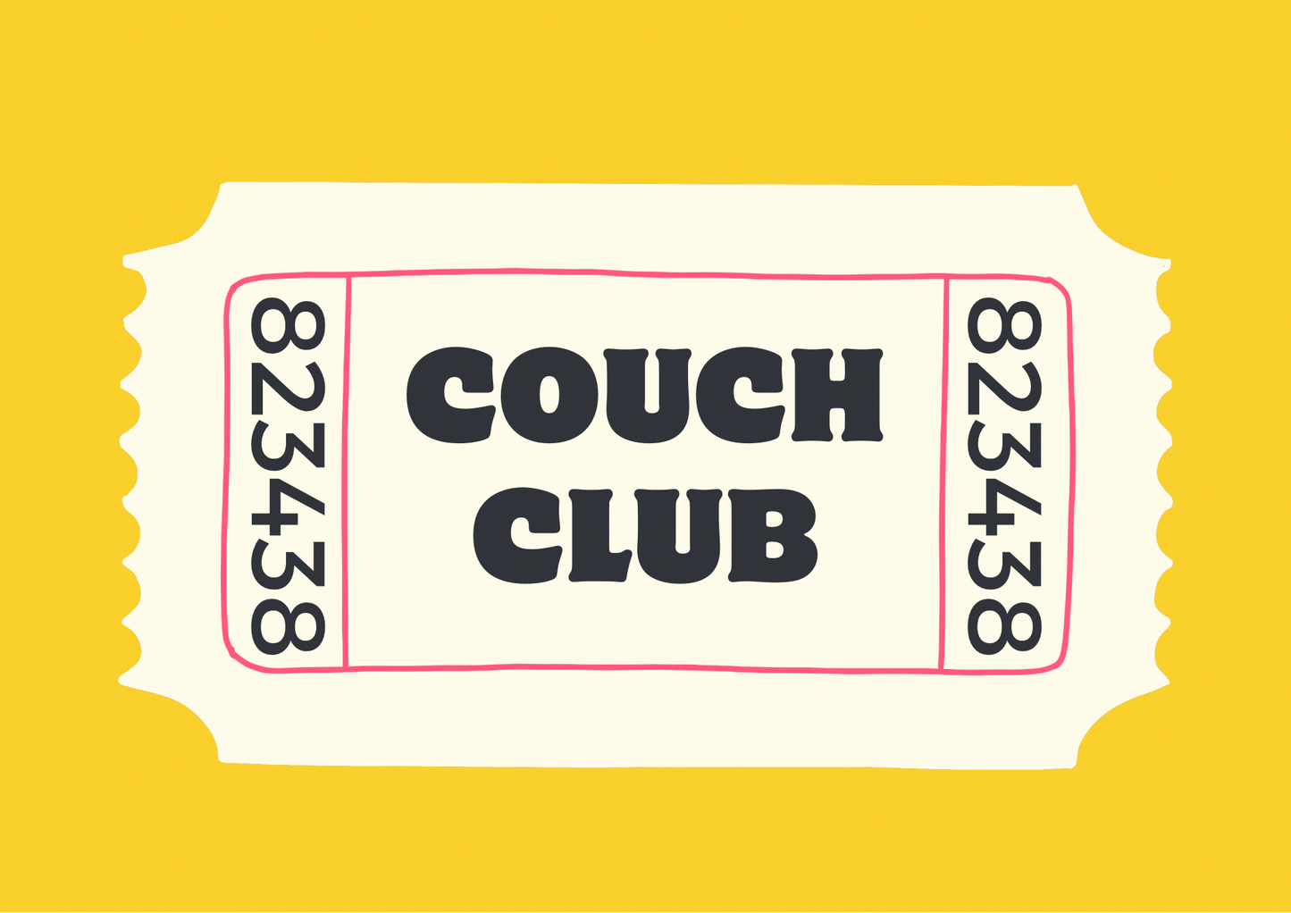 Cinema Ticket Couch Club Wall Print