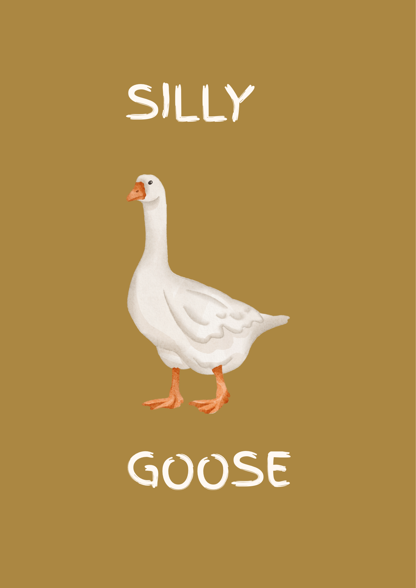 Silly Goose Wall Print