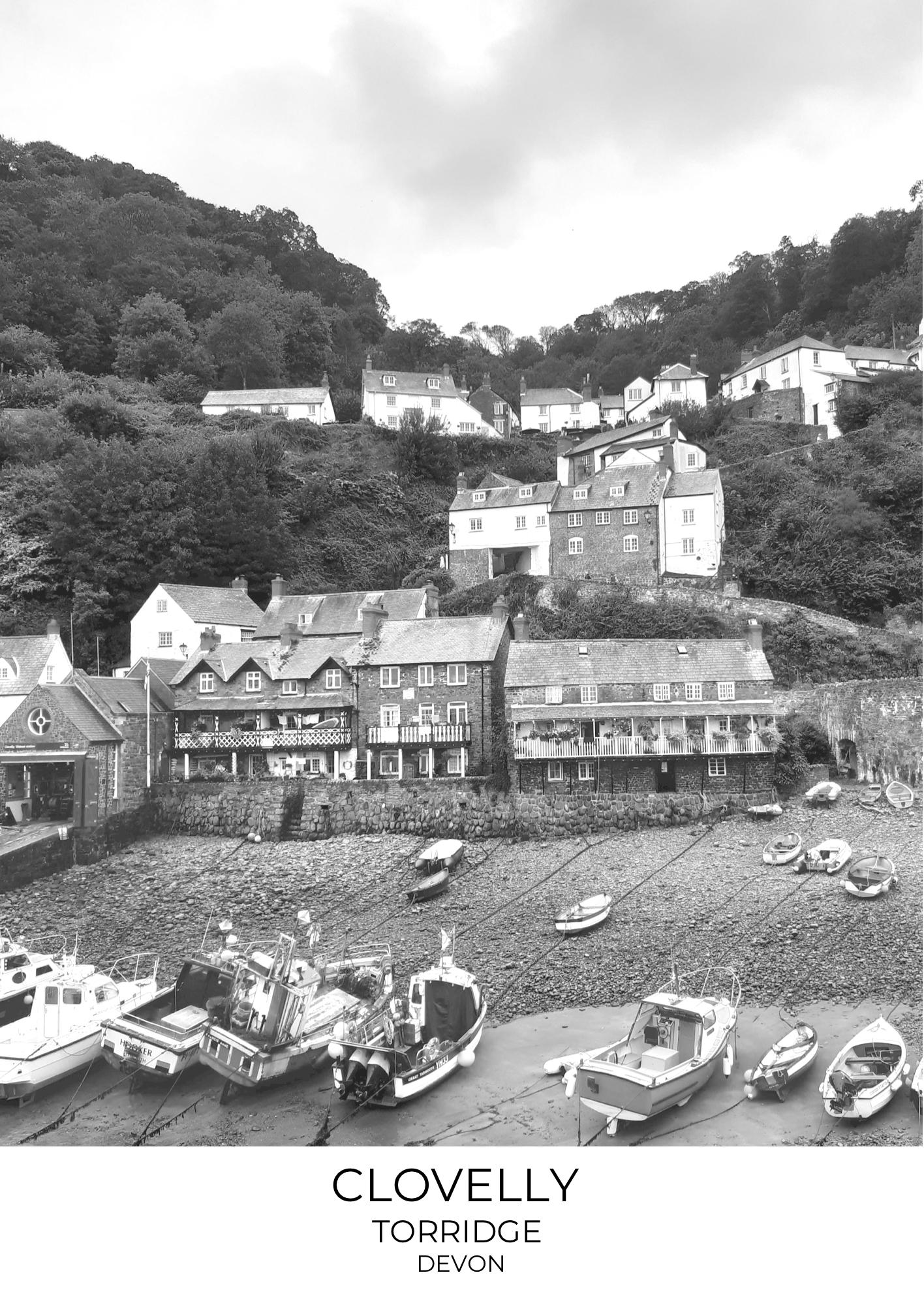 Clovelly, Torridge, Devon, Wall Print