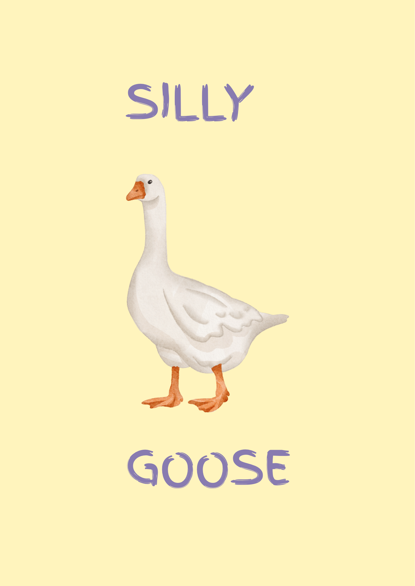 Silly Goose Wall Print