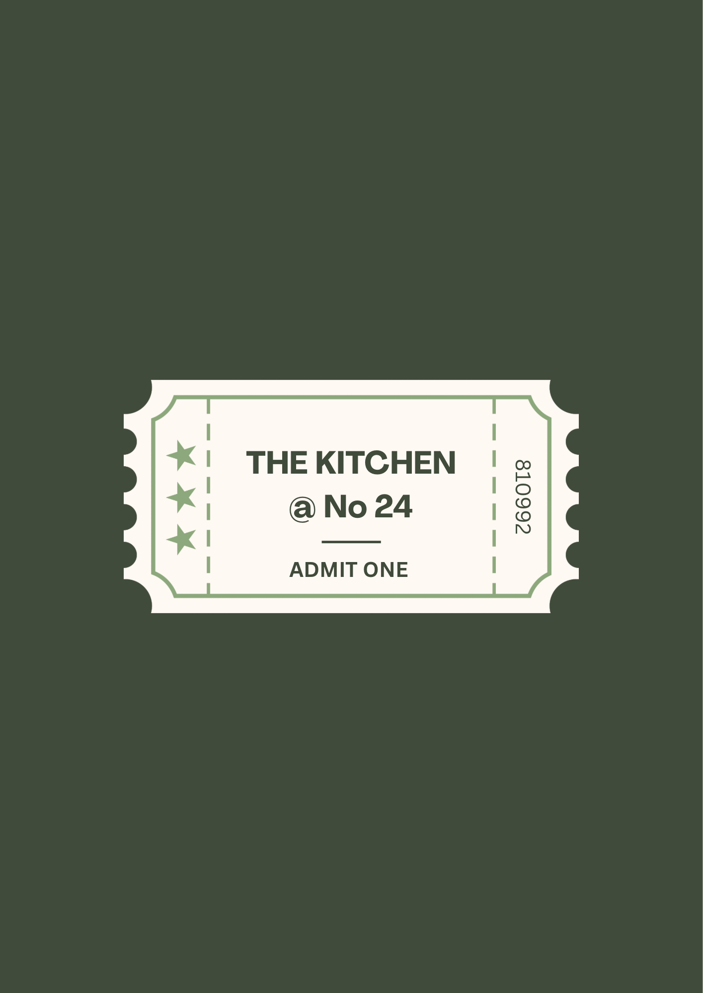 Cinema Ticket Kitchen Print