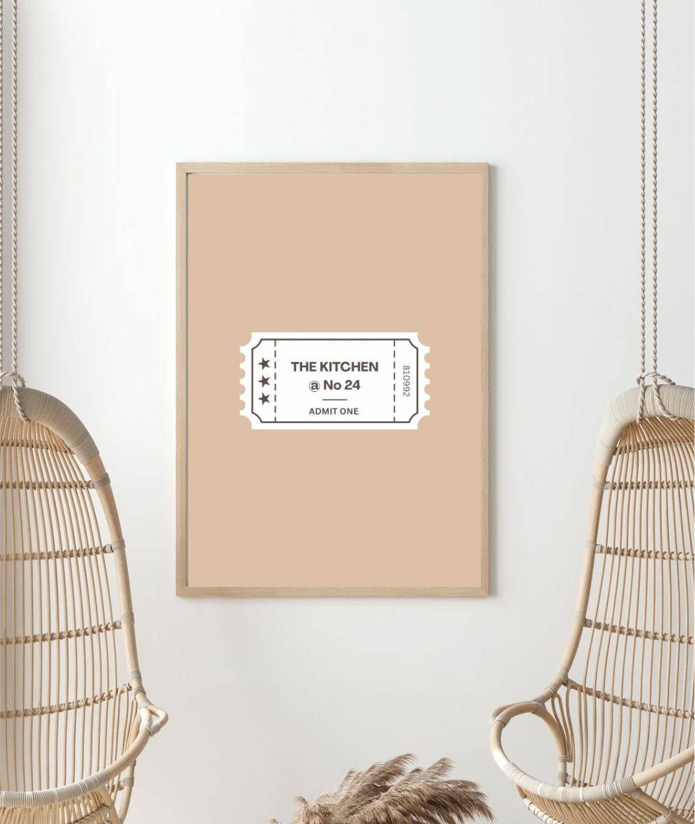 Cinema Ticket Kitchen Print