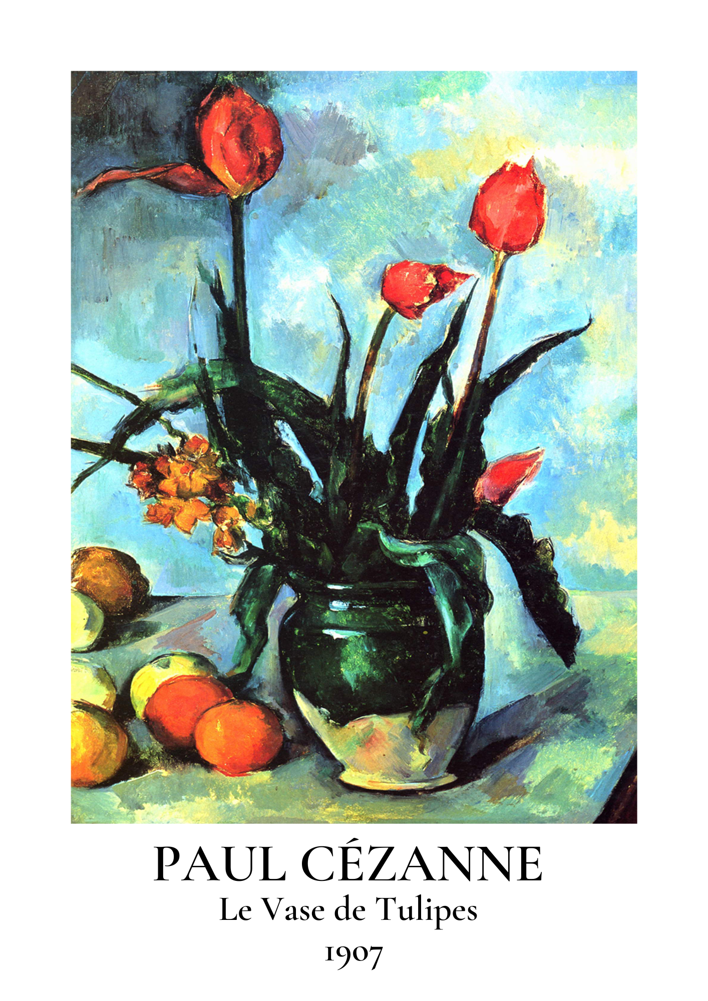 Le Vase de Tulipes Print, Paul Cézanne