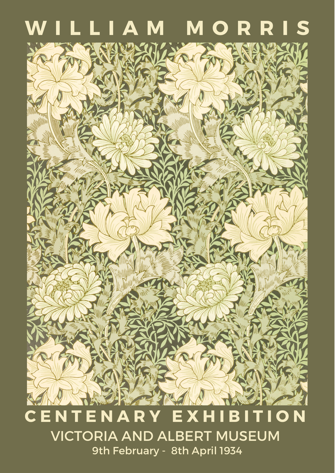 Chrysanthemum Pattern Print, William Morris