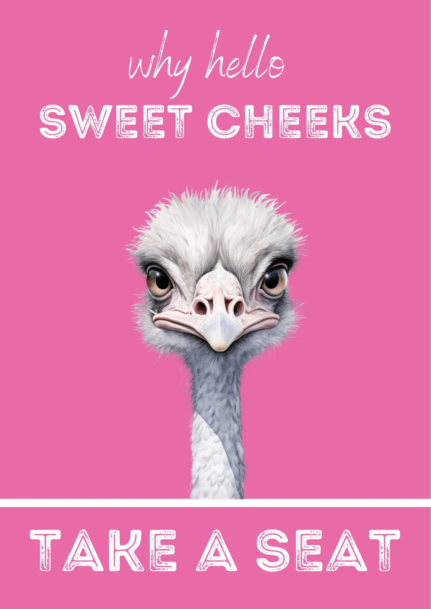 Hello Sweet Cheeks, Take a Seat Print