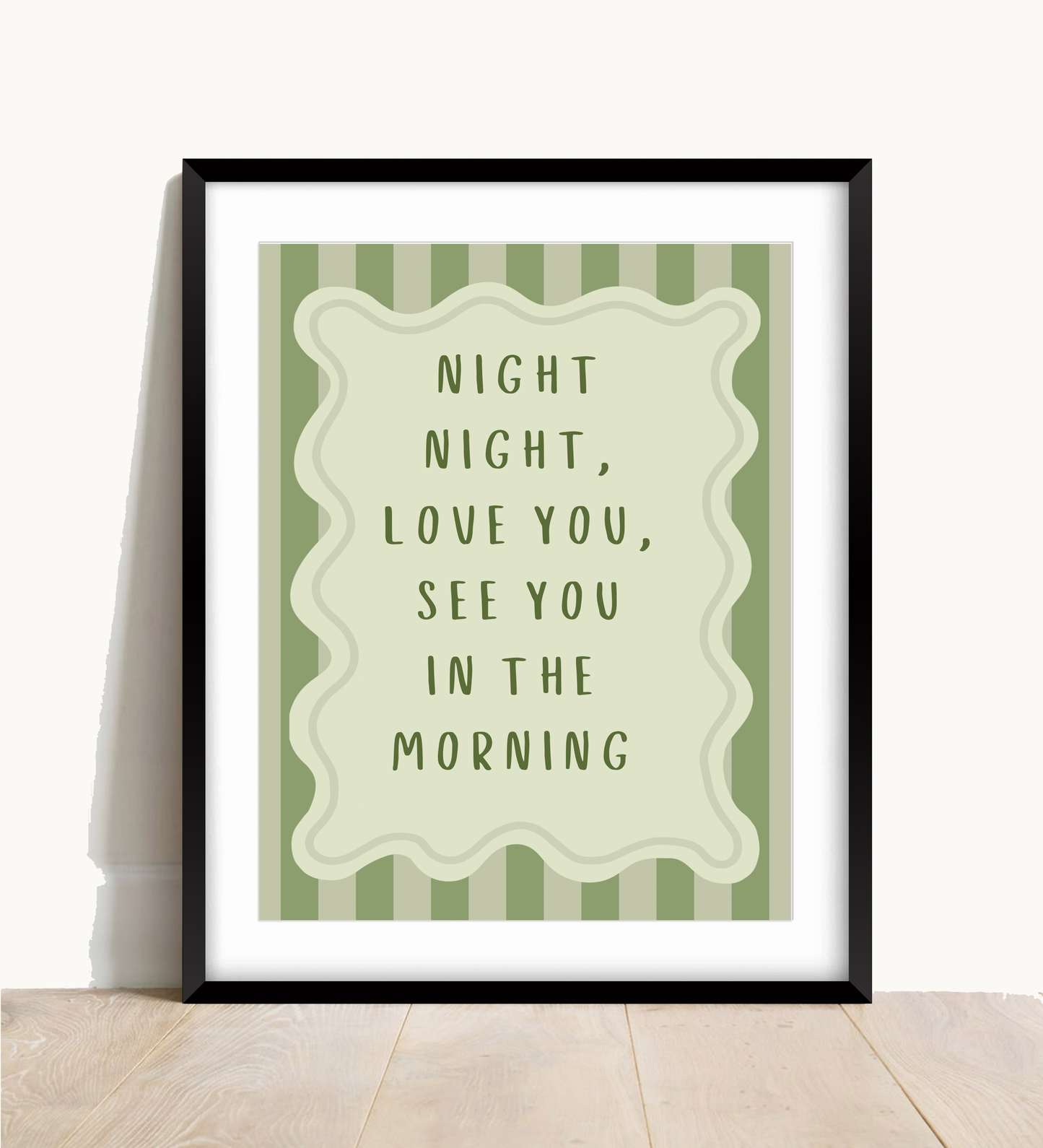 Night Night Love You Wall Print A4/A3 - Frame Not Included