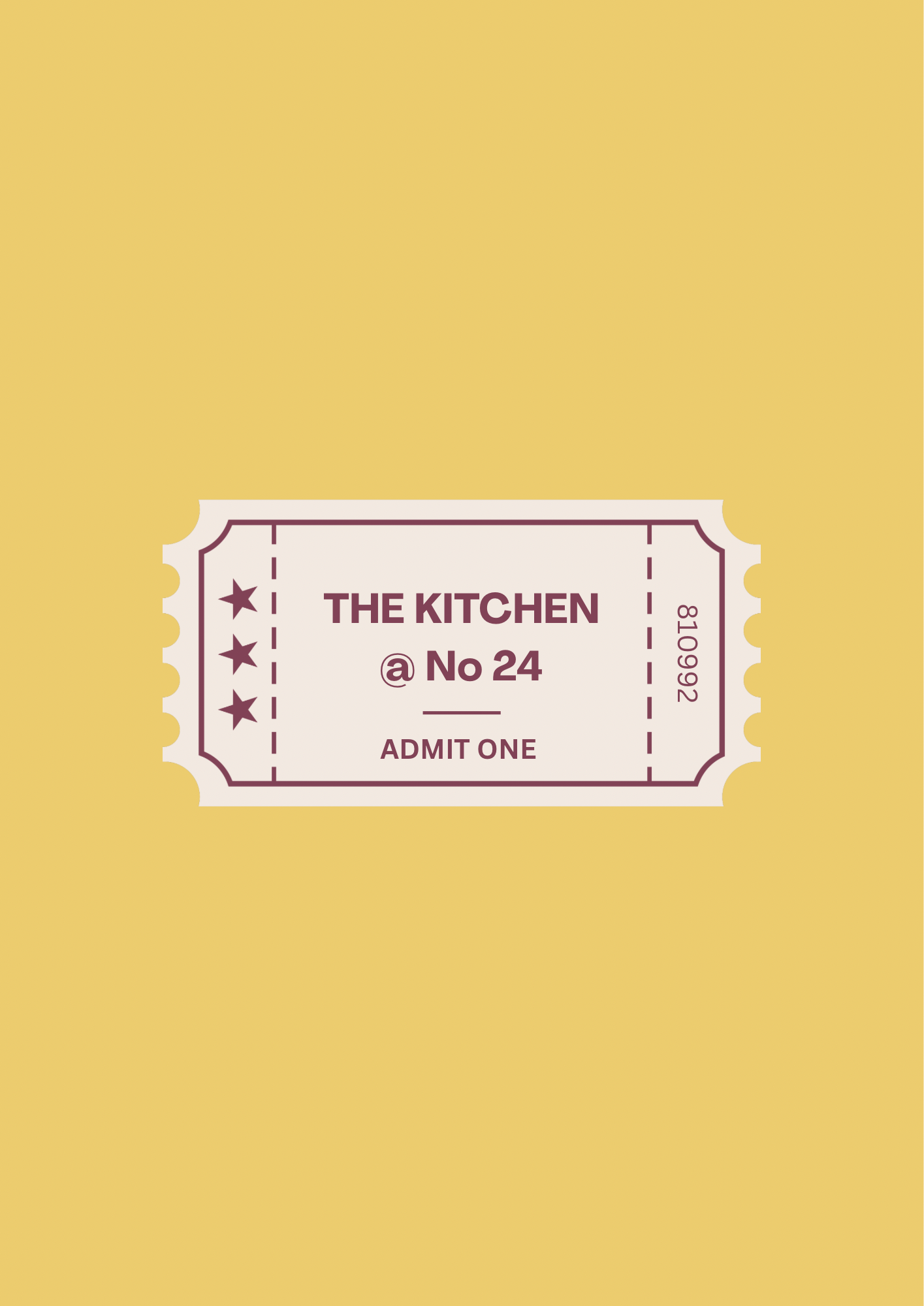 Cinema Ticket Kitchen Print