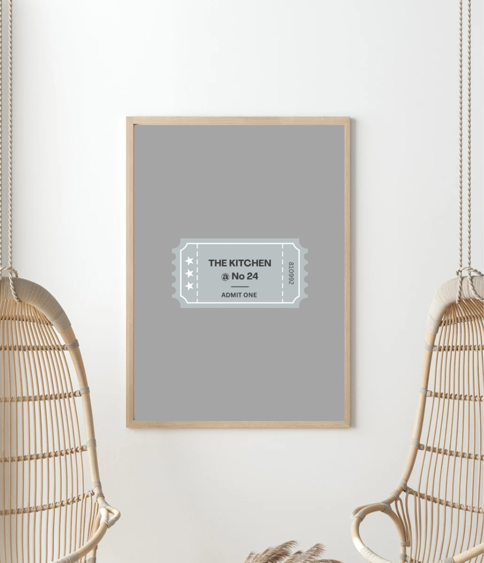 Cinema Ticket Kitchen Print