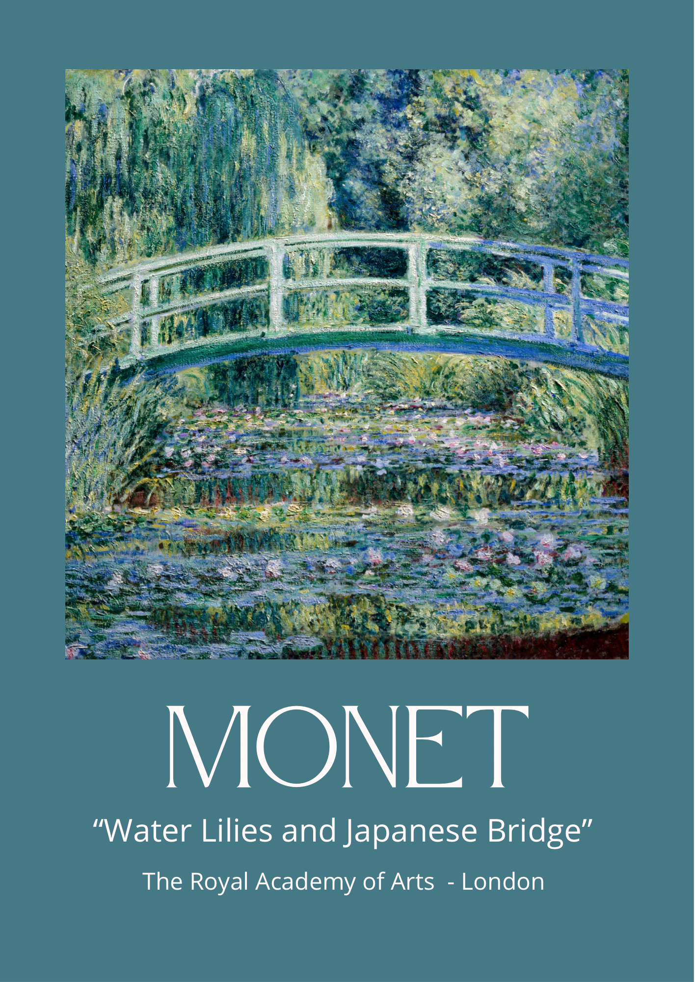 Water Lilies and Japanese Bridge Print, Claude Monet