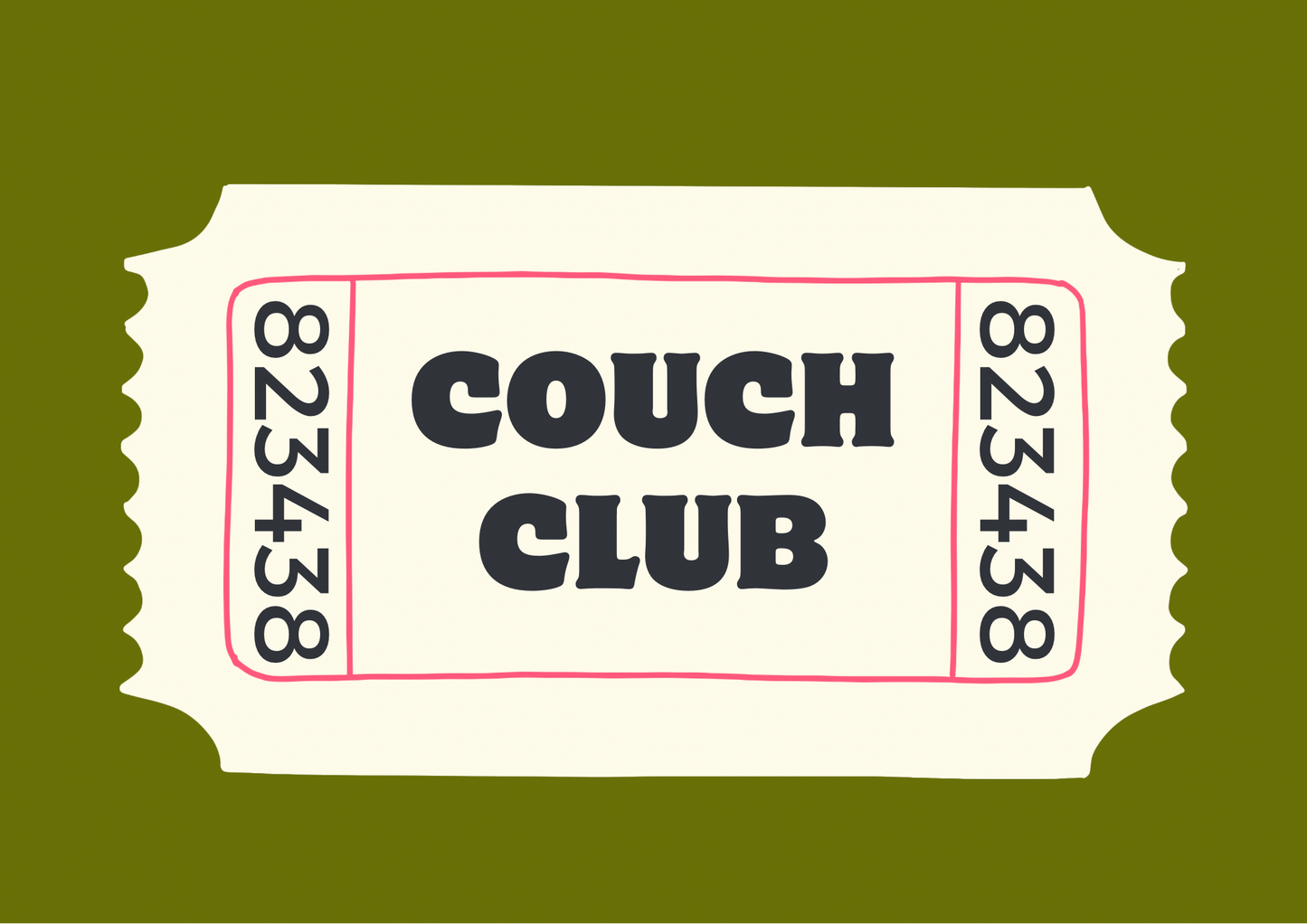 Cinema Ticket Couch Club Wall Print