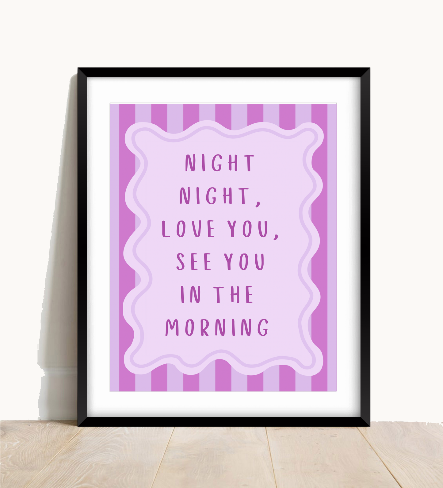 Night Night Love You Wall Print A4/A3 - Frame Not Included