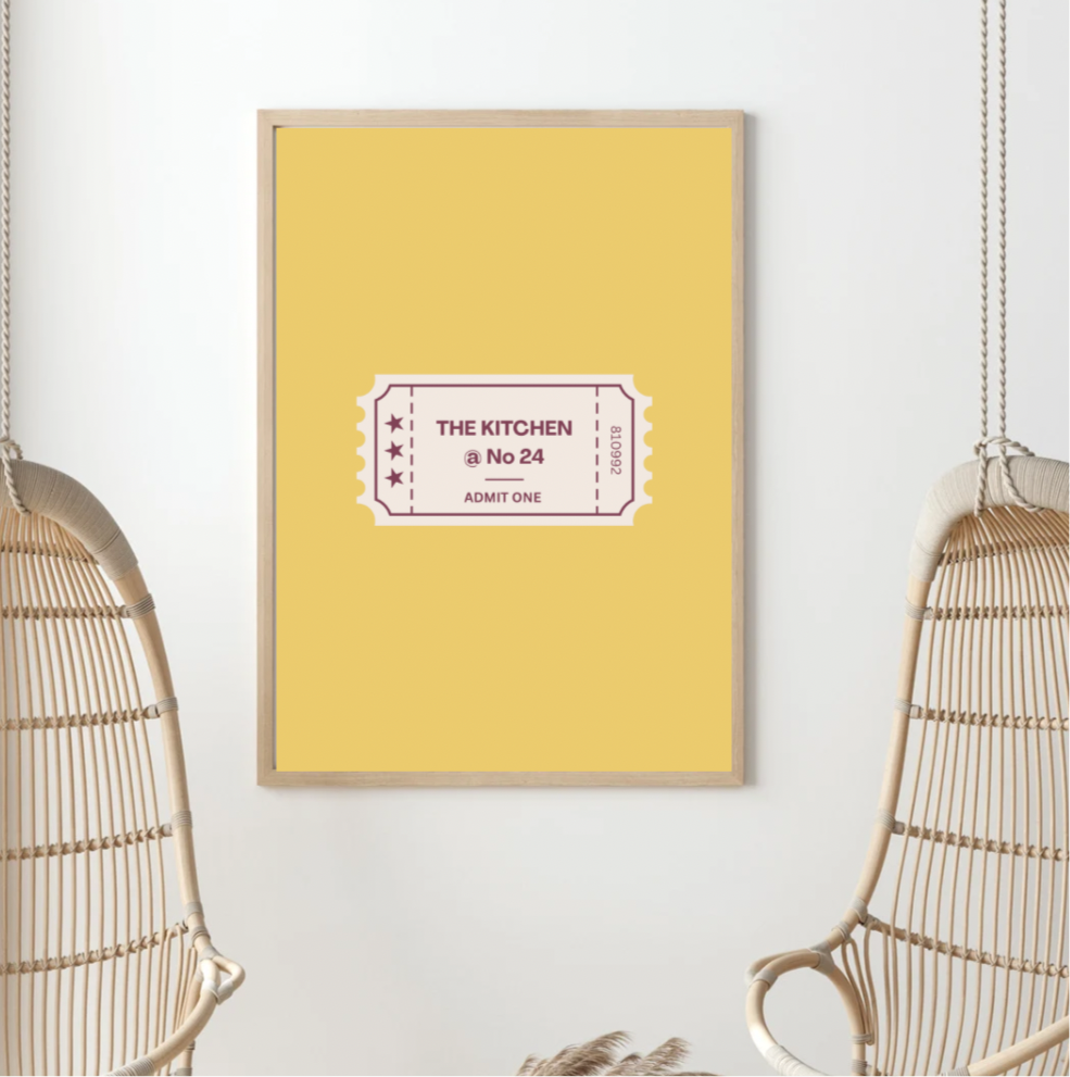 Cinema Ticket Kitchen Print