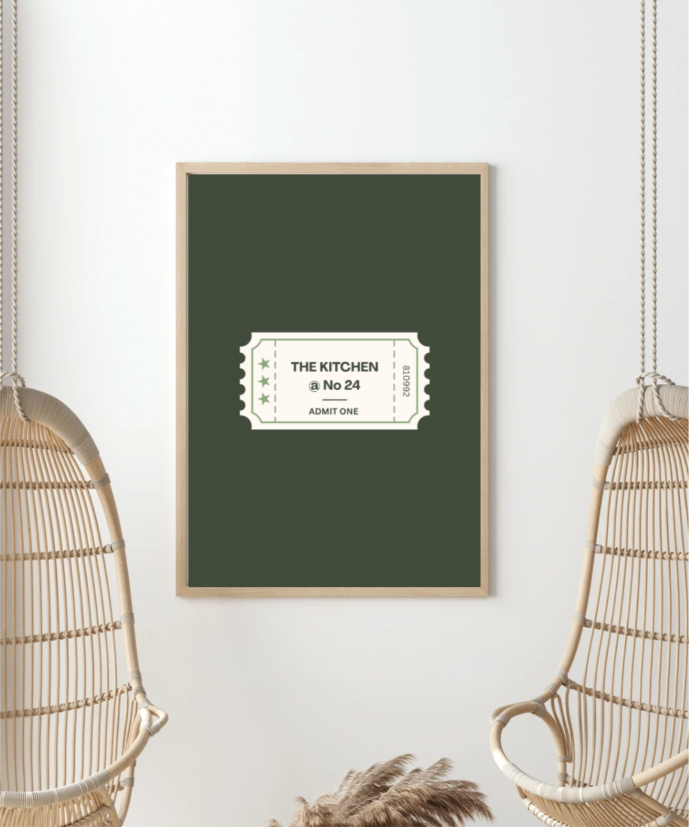 Cinema Ticket Kitchen Print