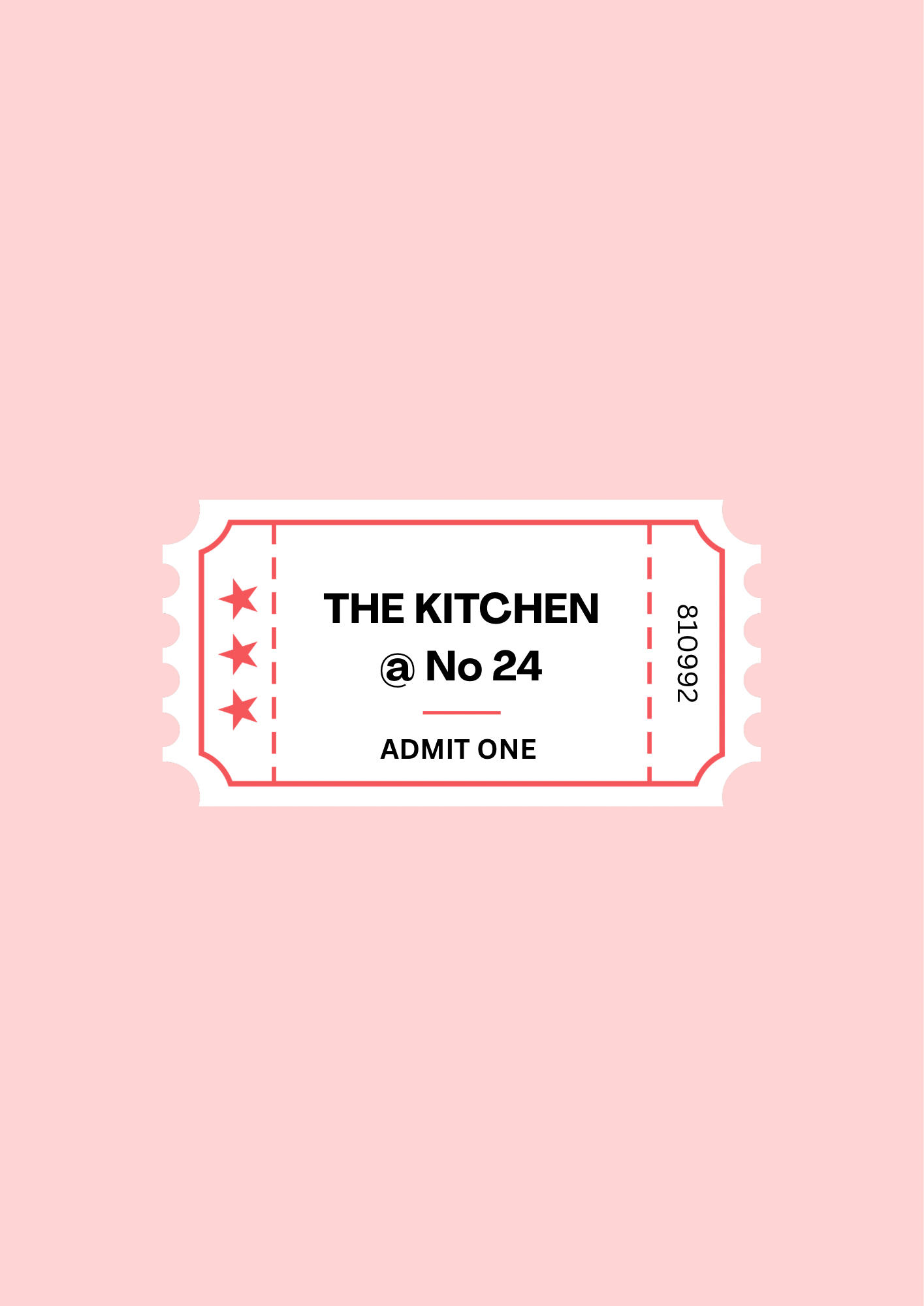 Cinema Ticket Kitchen Print
