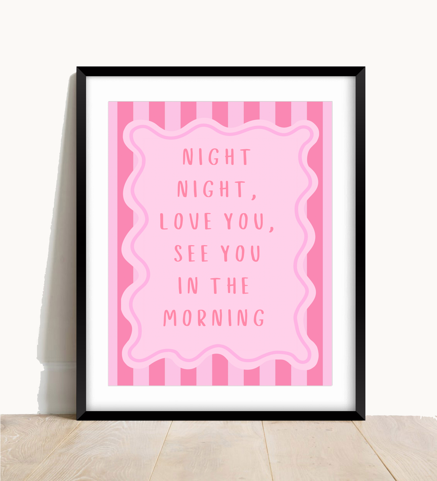 Night Night Love You Wall Print A4/A3 - Frame Not Included
