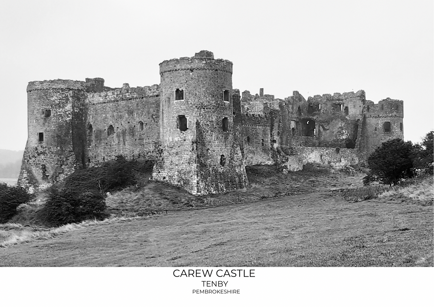 Carew Castle, Tenby, Pembrokeshire, Photography Print