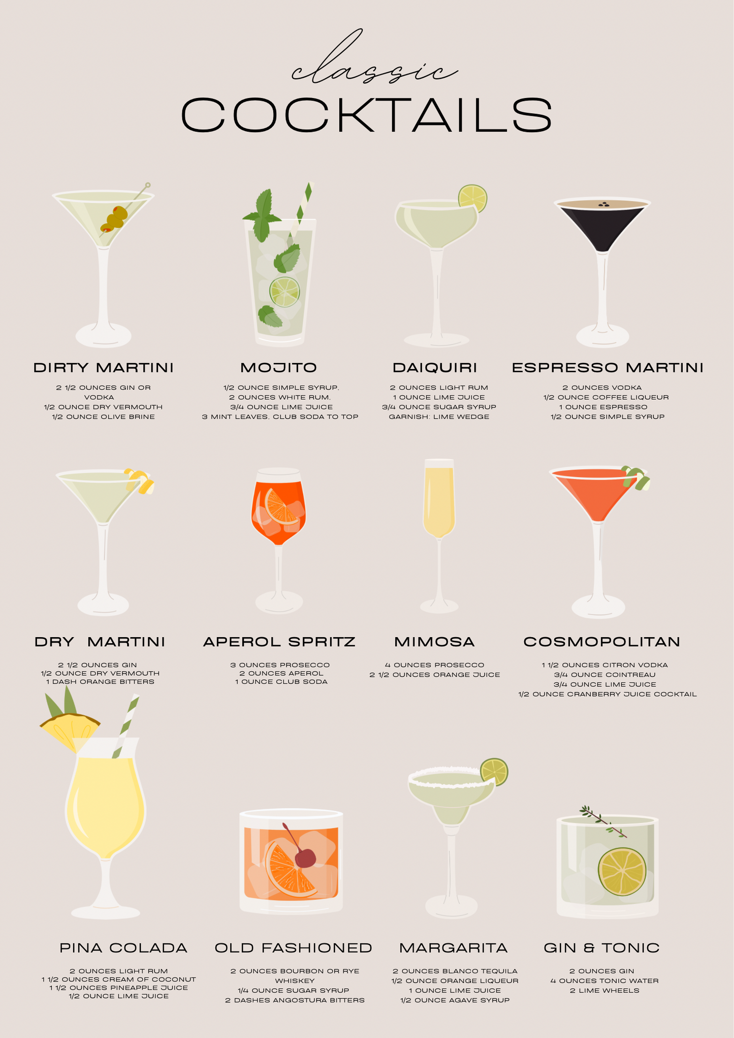 Cocktails Print