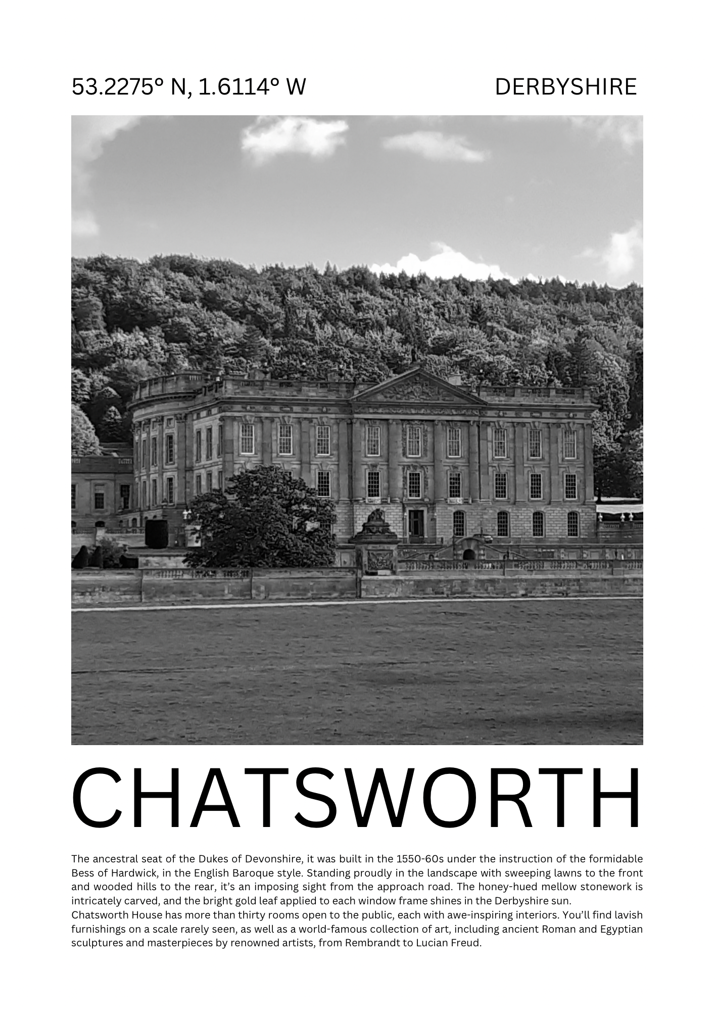 Chatsworth House, Derbyshire, Print