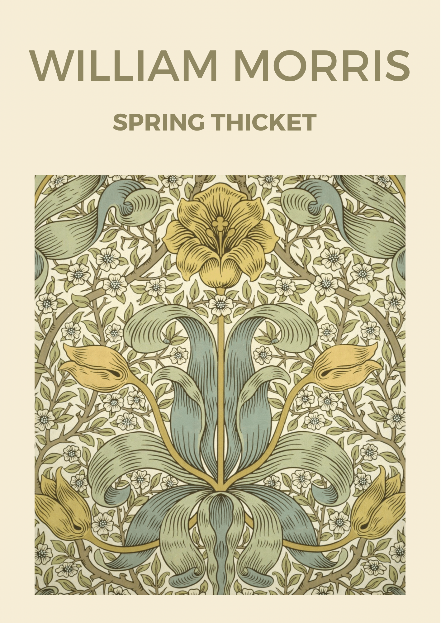 William Morris Print, Spring Thicket Design