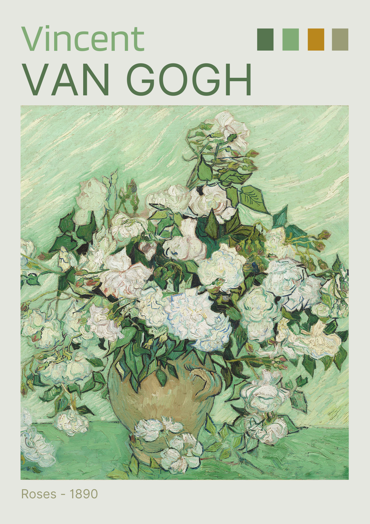 Vincent Van Gogh, Roses Print