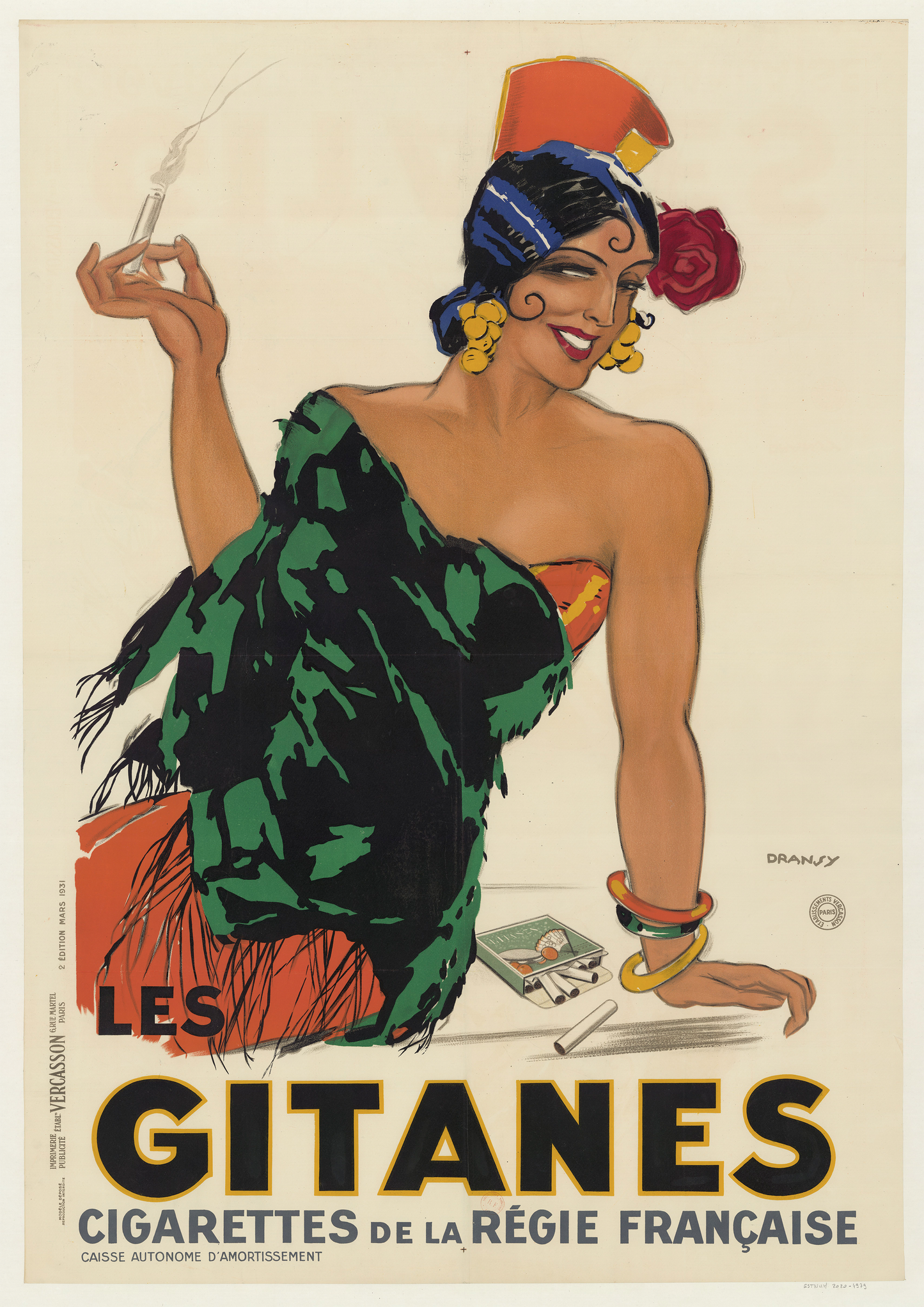 Les Gitanes Cigarettes De La Regie Francaise Print