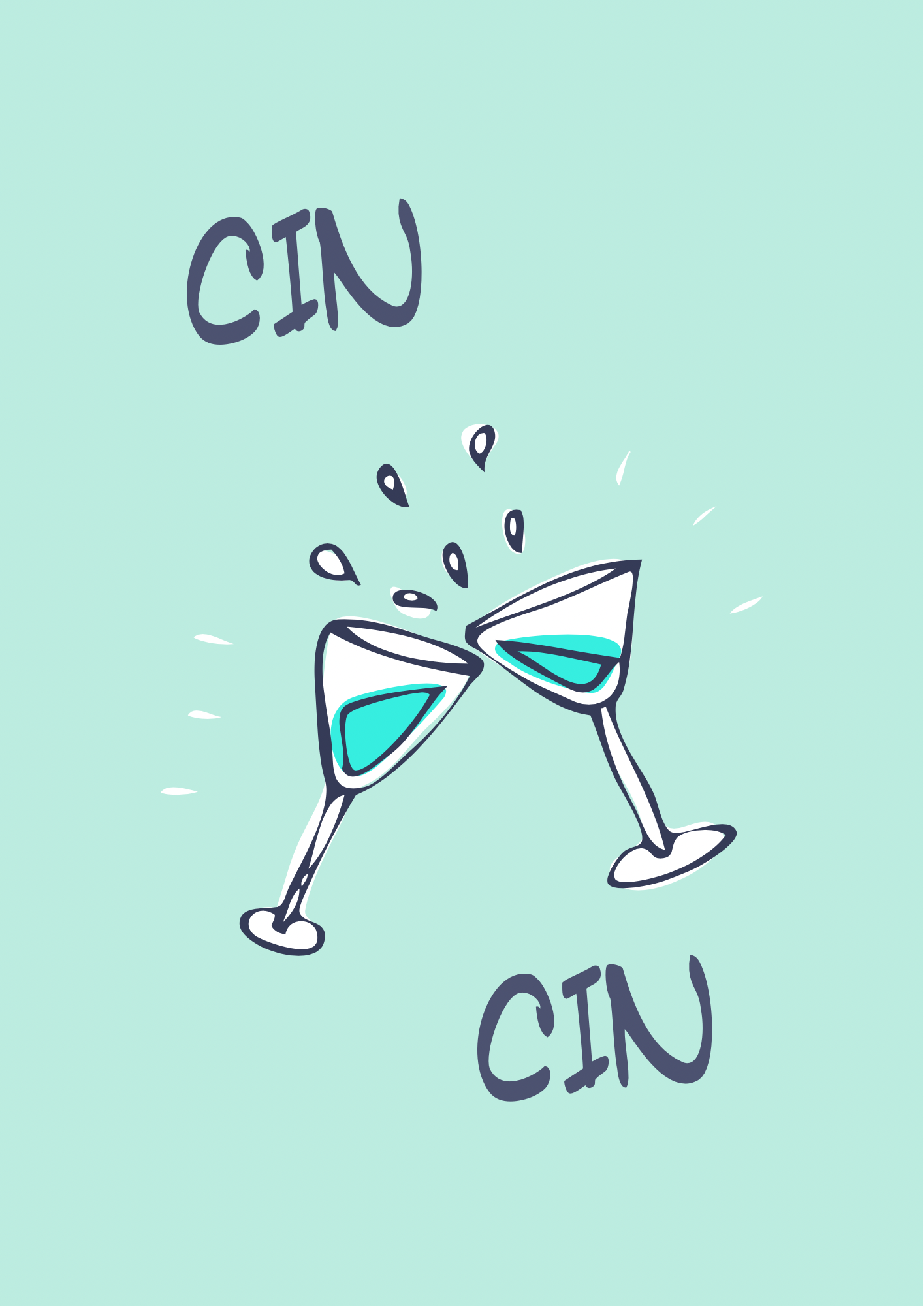 Cheers Wine Print