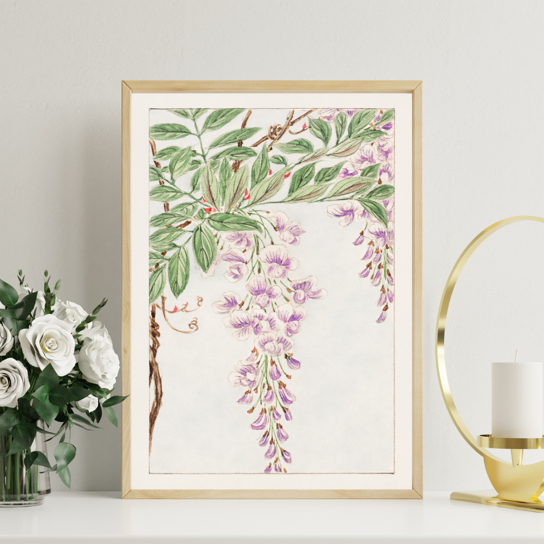Megata Morikaga, Wisteria Print