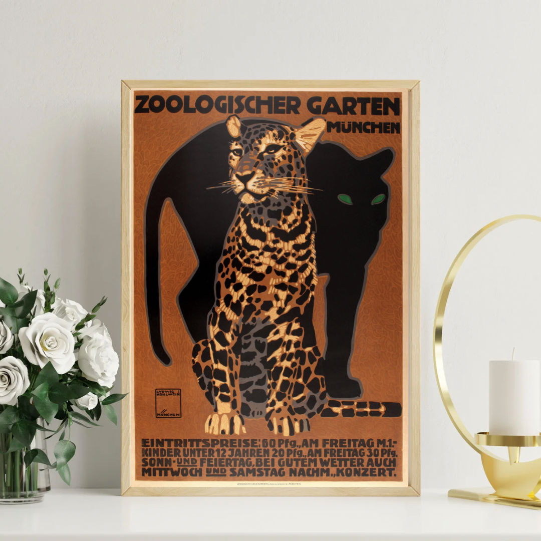 Vintage Munich Zoo Print