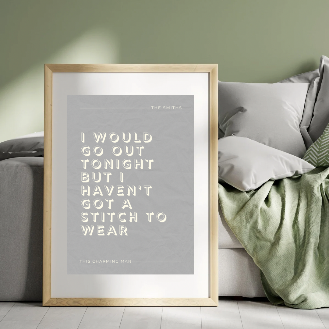 The Smiths, This Charming Man Lyric Print