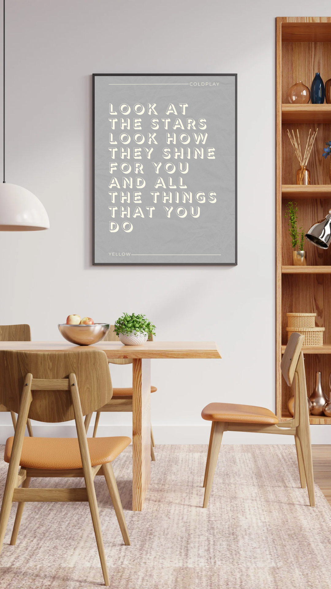 Coldplay, Yellow Lyric Print