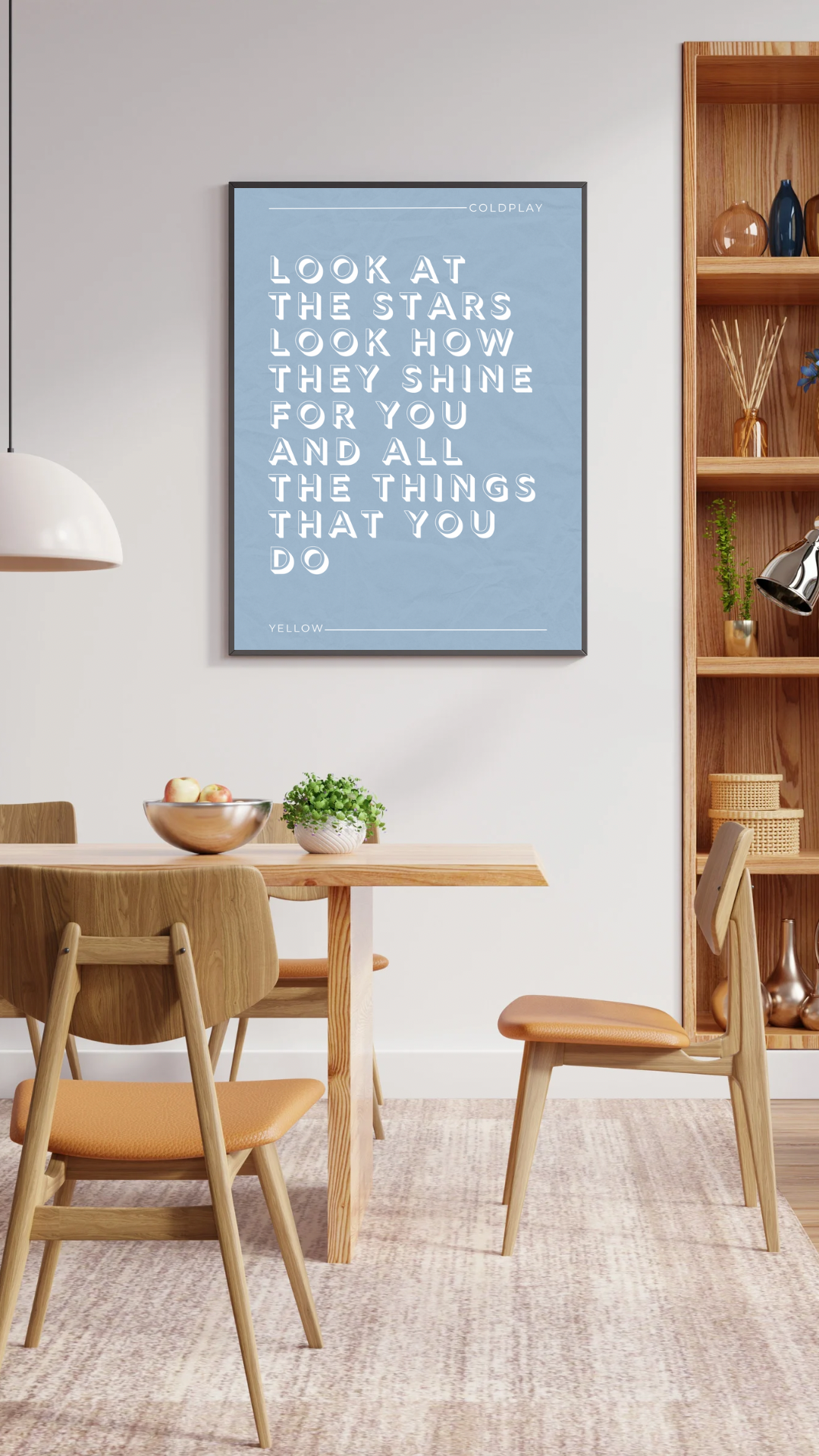 Coldplay, Yellow Lyric Print