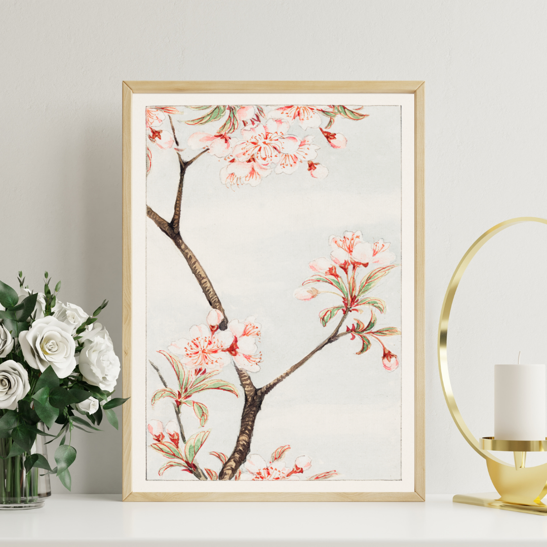 Megata Morikaga, Plum Branches Print