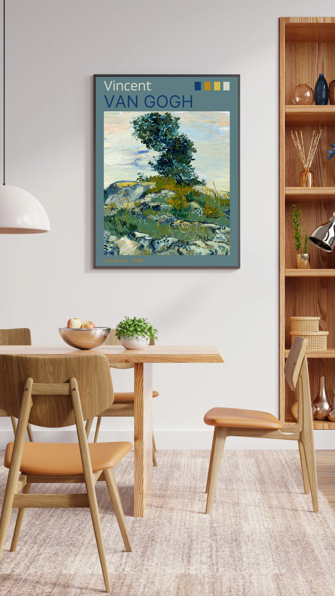 Vincent Van Gogh, The Rocks Print
