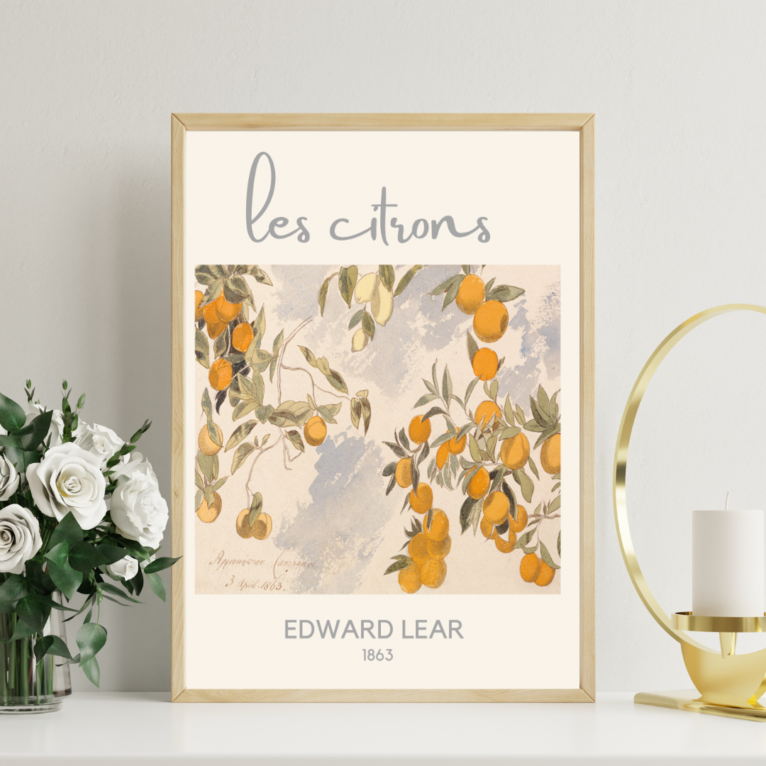 Les Citrons Print, Edward Lear