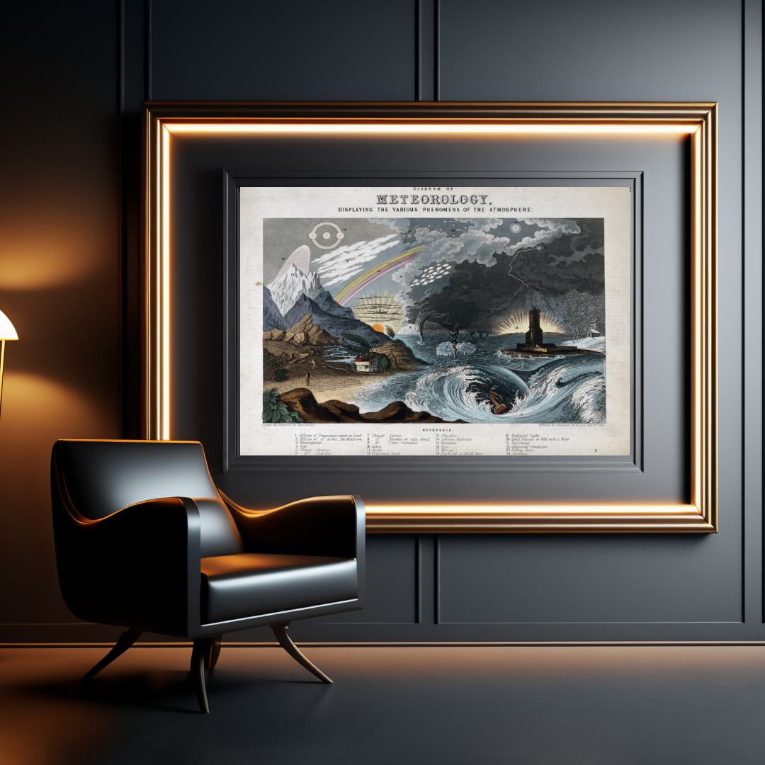 Meteorology Vintage Illustration Print