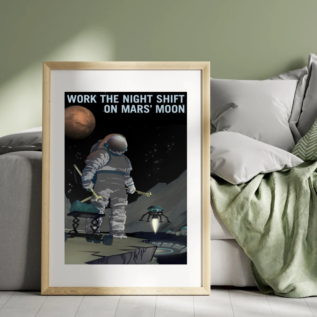 NASA Recruitment, Vintage Style Print