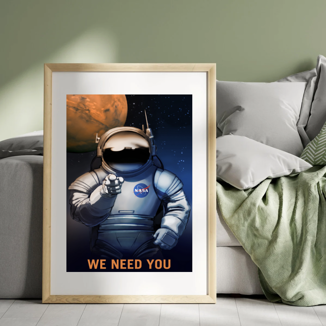 NASA Recruitment, Vintage Style Print