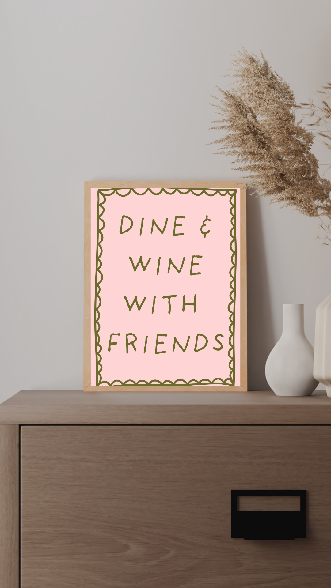 Dine and Wine With Friends Print
