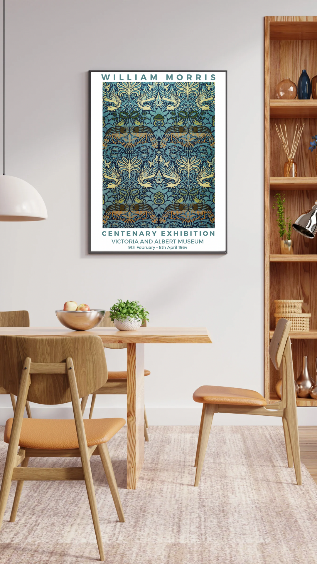 William Morris Print, Peacock and Dragon Design