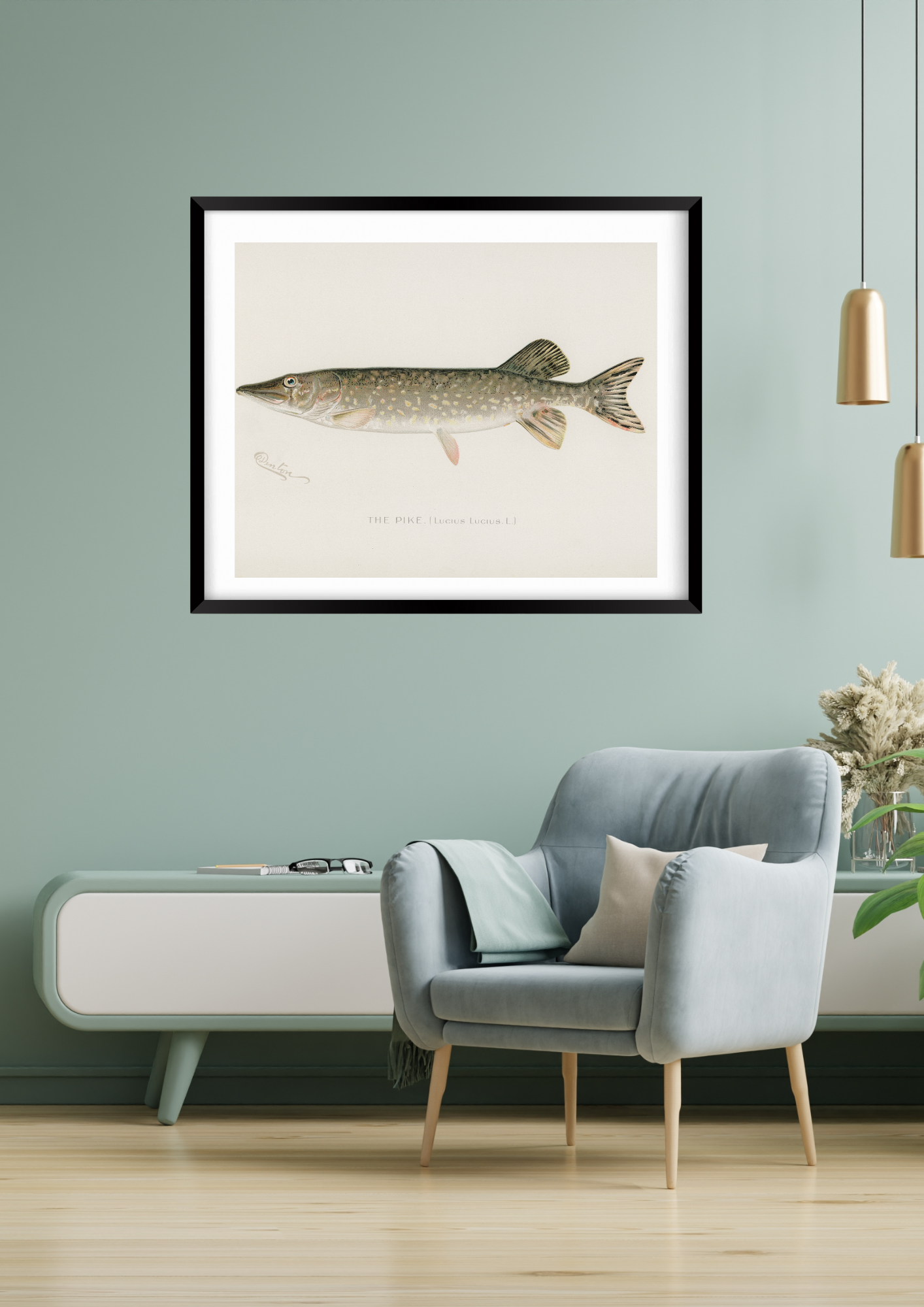 The Pike, Fishing Print
