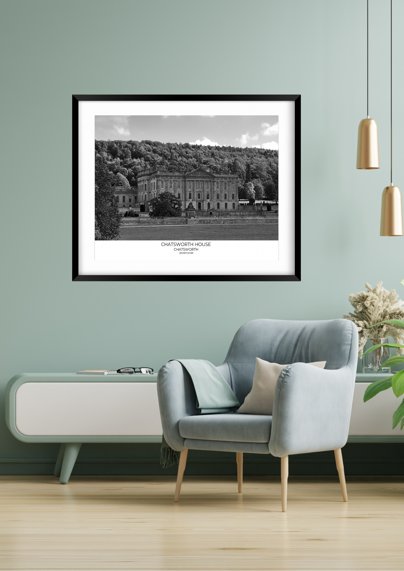 Chatsworth House, Derbyshire, Wall Print