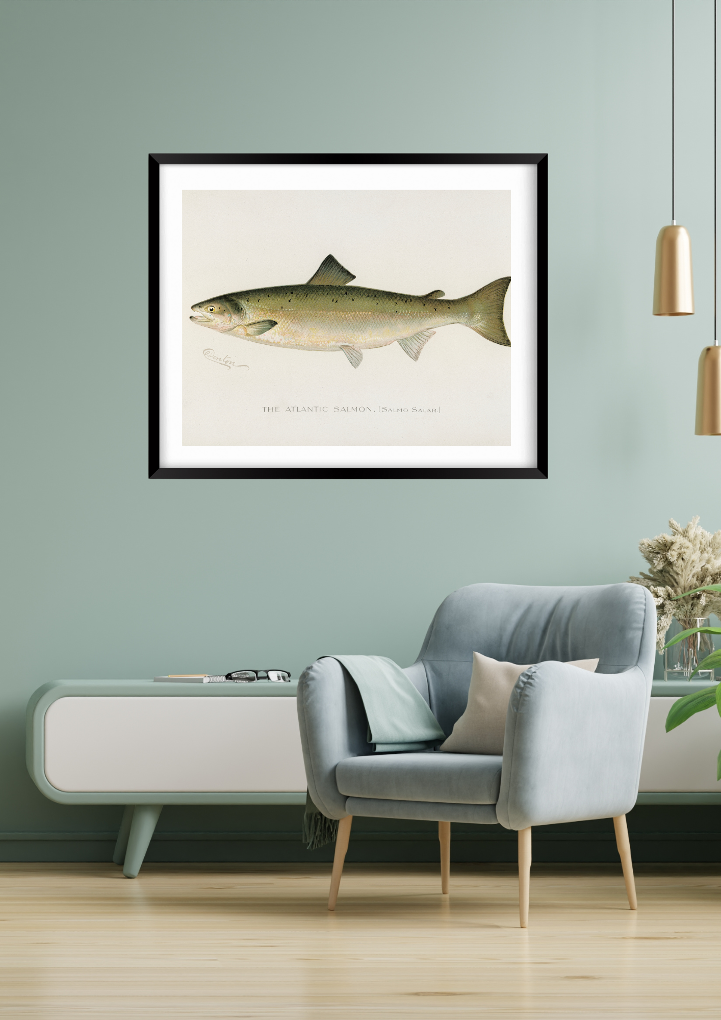 The Atlantic Salmon, Fishing Print